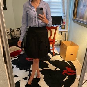 Vince cotton pleated skirt